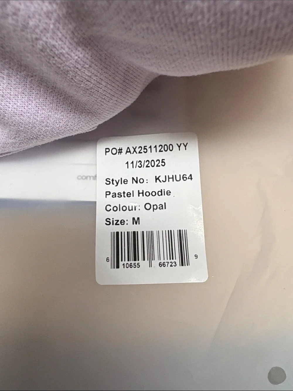 Pastel Edit Comfort Collection Light Lavender Hoodie